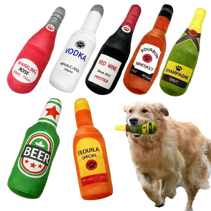 Botellas de peluche con sonido para mascota
